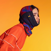 Tube multifonction Fleurs bleues avec polar