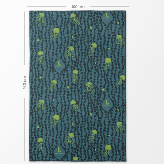 Eau. Murmure des flots – XL Reversible Artistic Towel | Artwork by Sophie Wilkins