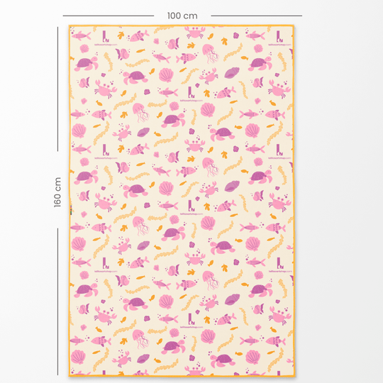 Serviette réversible pour la piscine et le camping - Pluie Enjouée