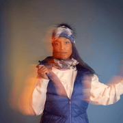 Tube multifonction Fleurs bleues avec polar