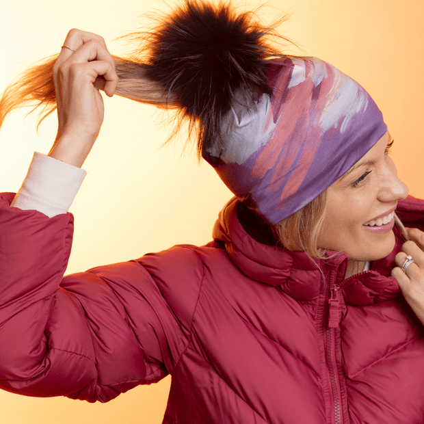 Ponytail Tulips Beanie With Black Pompom