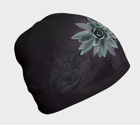 Tuque noire avec un gros plan graphique d&