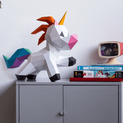 DIY 3D Paper Sculpture Flying Unicorn