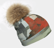 Bamboo hat with detachable pom-pom Lachine designed by the street artist Ankhone. Perfect beanie for men and boys. Ideal in all seasons, perfect for soccer, tennis, renning, snowboarding and skiing.