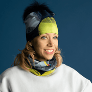 Creat the perfect duo of pom beanie by paring it with the tubular multifunction scarf