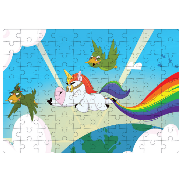 Puzzle Licorne avec 100 pièces d'arc-en-ciel, 100 pieces