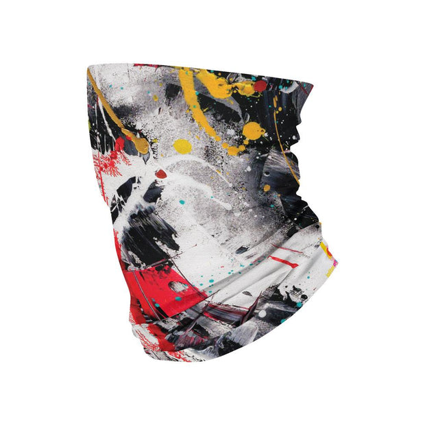 The red, white and black abstract pattern is the best tubular headband for boys and men. 